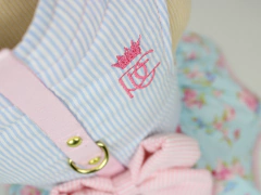 Vestido Laço e Guia Pata Chic Doce Flor - Azul - comprar online