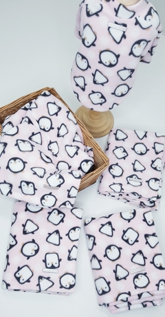 Soft Raglan Pata Chic - Pinguim Rosa - Pata Chic