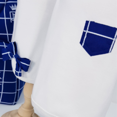Regata Malha Pata Chic Grid - Marinho - Pata Chic