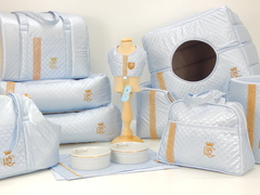 Cesto Organizador de Brinquedos Pata Chic Strass - Azul - comprar online