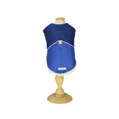 Capa Sherpa Pata Chic - Poá Azul Royal Sem Laço - comprar online