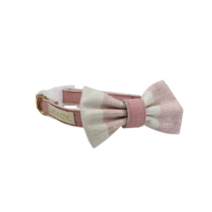 Coleira Laço Pata Chic - Linn Rose