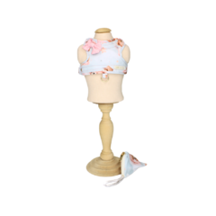 Peitoral Guia e Bolsinha Pata Chic - Soninho Rosa