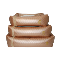 Cama Retangular Courano Pata Chic Strass - Cobre