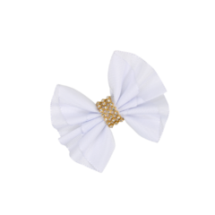 Laço de Topete Joy 10cm c/elástico - Branco