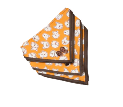 Bandana de Tecido Joy - Dog Fundo Laranja - comprar online