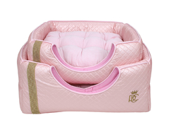 Toca Retangular Courano Pata Chic Strass - Rosa