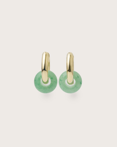 Aros Boya Cuarzo Verde