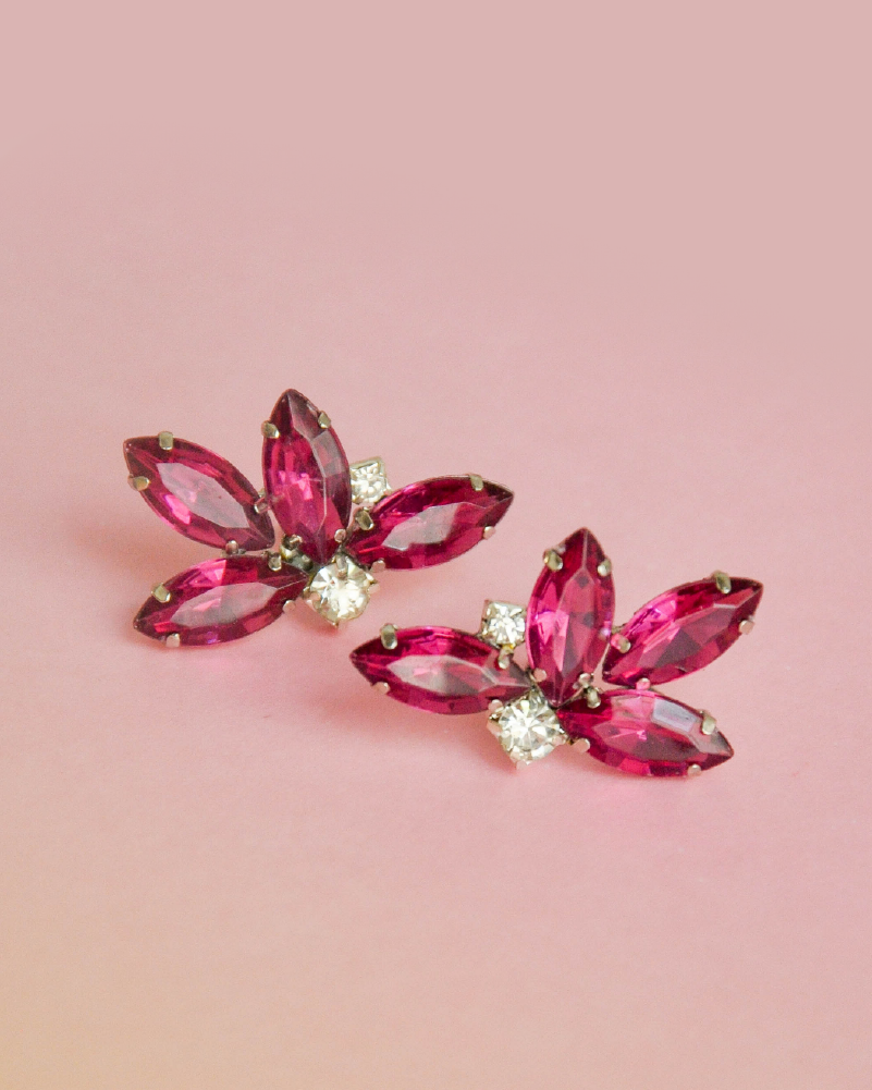 Aros Flor Chica Burgundy thumbnail 3
