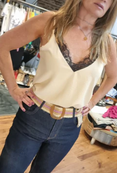 MUSCULOSA LENCERA MAGNOLIA CREPE - Linda de Alma