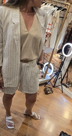 BLAZER LINO RAYADO AMARANTO - tienda online