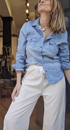 PANTALON PALAZZO RIB - tienda online
