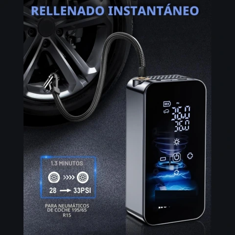 Inflador Inalámbrico Portátil Auto Moto Bici Mini Compresor