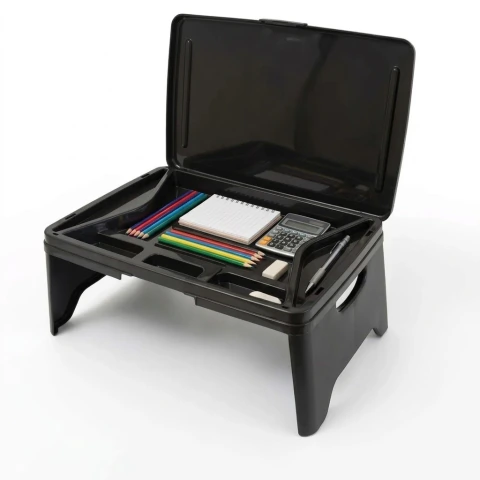 MESA PLEGABLE MULTIUSO CON COMPARTIMIENTOS