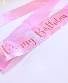 Banda de raso personalizada - Solteras Asociadas