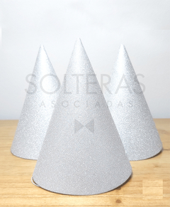 Bonetes para cumpleaños plateado gibré - comprar online