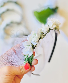 Velo de Novia con rositas rococó