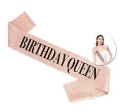 Banda glitter "Birthday Queen" o "Birthday Girl" en internet