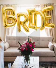 Globo Bride dorado 35cm. y 75cm. en internet