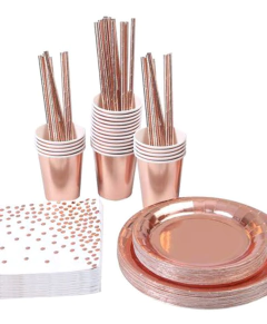 Platos Rosa Gold - Solteras Asociadas