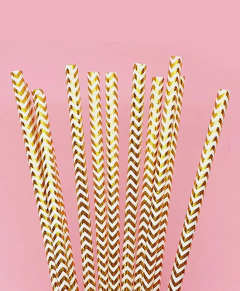Sorbetes chevron dorado