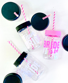Vasos de plástico Bride/Team Bride con tapa y sorbete en internet