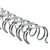 ANILLOS DE ALAMBRE DOBLE COLOR PLATA TAMAÑO 1/2" / 12.7MM LARGO 12"/31 CM X 2 UNIDADES