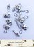 LAURA BAGNOLA CRAFTS Conjunto de Dijes Plásticos Candado + Llave + Arandela de metal Color Plata 1.5 x 1cm x 6 unidades - comprar online