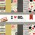 I LOVE 80´S PACK 3 - SEIS PAPELES PARA MANUALIDADES Y SCRAPBOOKING