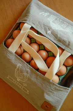 Bolsa porta maple de huevo - piopio-objetos