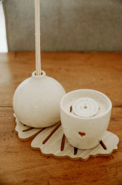 Combo difu + vela corazón + bandeja madera - tienda online