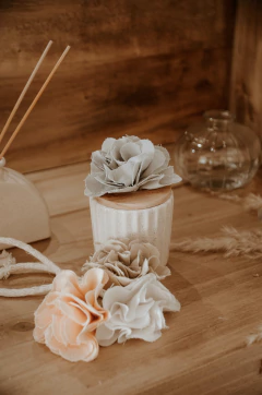 Difusor cerámica rayas y maderas - piopio-objetos