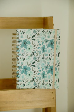 Agenda semanal flores azules