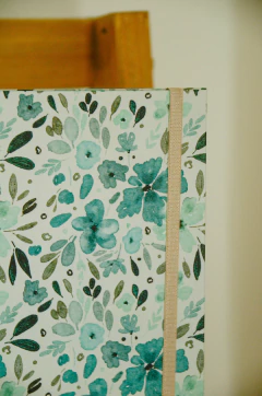 Agenda semanal flores azules