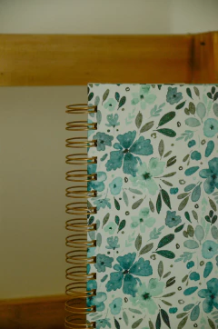 Imagen de Agenda semanal flores azules