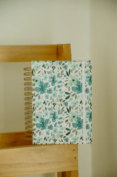 Agenda diaria flores azules