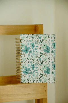 Agenda diaria flores azules - piopio-objetos