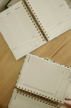 Agenda semanal flores azules en internet