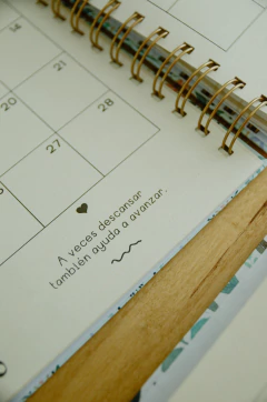 Agenda diaria flores azules - piopio-objetos