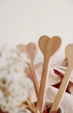 Imagen de Espátula madera corazón