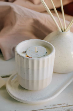 Vela cerámica pocillo en internet