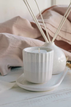 Vela cerámica pocillo - tienda online