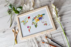 Cuadro Mapamundi acuarela - comprar online