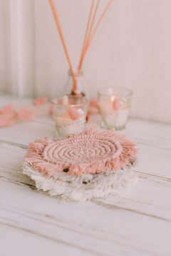 Posavasos / velas macramé - piopio-objetos