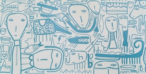 Obra Milo Lockett 70x140cm - comprar online