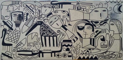 Obra Milo Lockett 100x200cm - comprar online