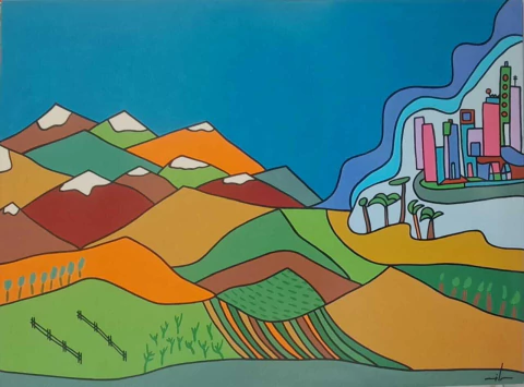 Obra Milo Lockett 130x180 cm - comprar online