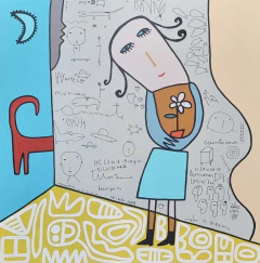 Obra Milo Lockett 100x100cm - comprar online