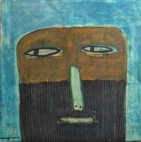 OBRA EN MADERA COLECCIÓN Milo Lockett 85x85cm - comprar online