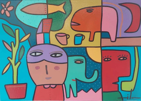 Obra Milo Lockett 50x70cm